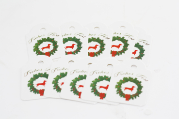 Geschenkanhänger Weihnachten Dackel 10er Set